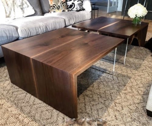 Walnut Waterfall Coffee Table | Tables by Aaron Smith Woodworker
