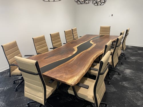 Custom Live Edge Wood & Resin River Table (7) | Tables by Carlberg Design