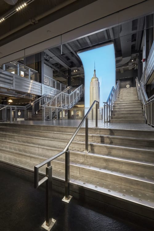 Empire State Building Visitor Entrance Stairs by Amuneal at Empire