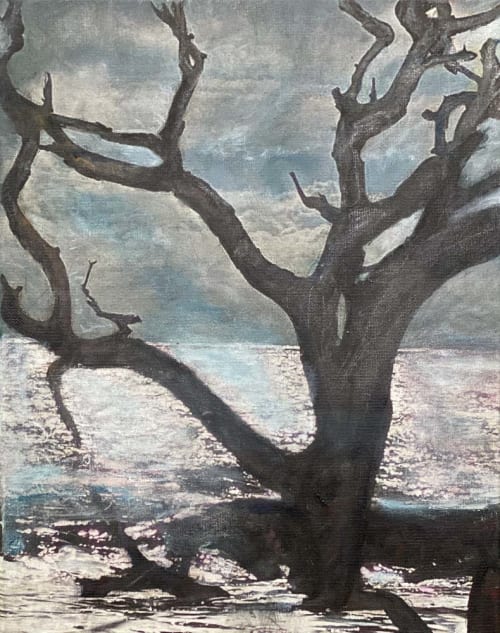 Standing Tall Mixed Media Painting | Oil And Acrylic Painting in Paintings by Strokes by Red - Red (Linda Harrison)