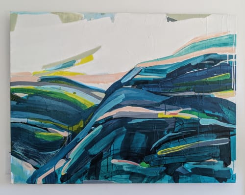 Blue Ridge Mountains | Oil And Acrylic Painting in Paintings by Anne Abueva Studio