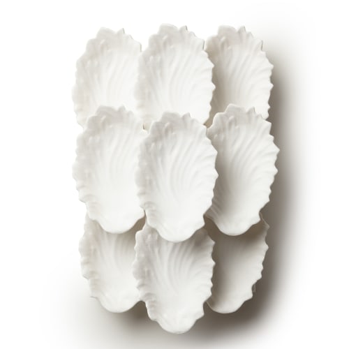 Bellac- Wall Art Composition of Hand Made Porcelain Plates | Wall Sculpture in Wall Hangings by Studio DeSimoneWayland