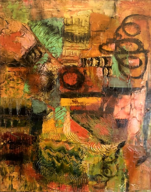 Abstract Painting, thick impasto style using oil and cold wa | Oil And Acrylic Painting in Paintings by Niki J Sands