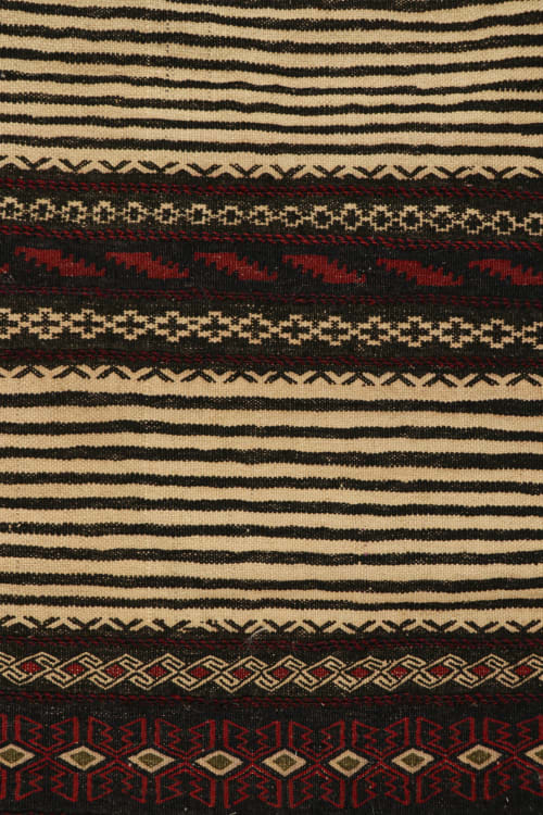 Vintage Afghan Kilim in Beige, with Geometric Pattern | Rugs by Rug and Kilim