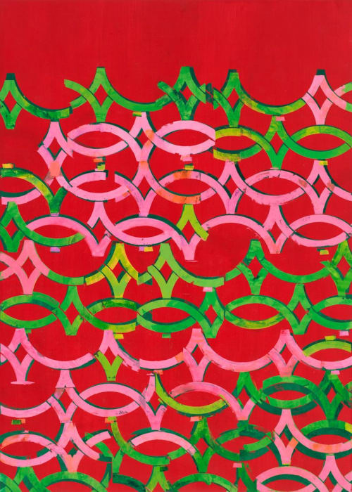 Red, Green, and Pink! | Paintings by Margaret Lanzetta