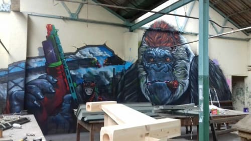 Great APE Mural | Murals by Jonny McKerr (JMK Art) | The Mill NI | Paintball & Airsoft Northern Ireland in Portadown