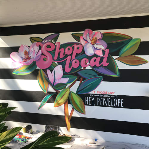 Shop Local Mural | Murals by Ello Artist | Hey Penelope in Baton Rouge