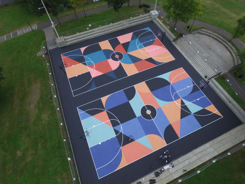 Lincoln Park Basketball Courts by Scott Albrecht seen at New Rochelle