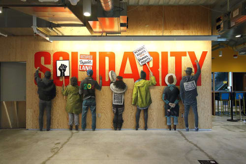 "Solidarity" mural | Murals by No Touching Ground | Facebook Dexter in Seattle