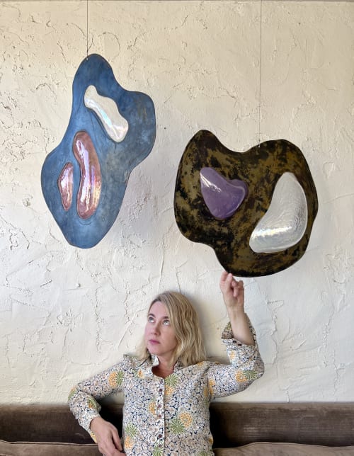 steel and glass hanging sculptures | Wall Sculpture in Wall Hangings by Kelly Witmer