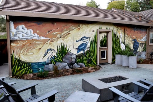 Heron Habitat Mural | Murals by John Osgood