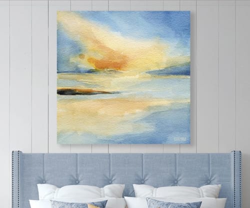 "Cape Cod Sunset Seascape" giclée canvas print | Paintings by Beverly Brown