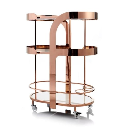 FLEX Modern Luxury Designer Serving Cart | Side Table in Tables by Finara