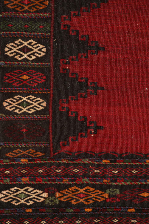 Vintage Afghan Kilim with Red Open field, from Rug & Kilim | Rugs by Rug and Kilim