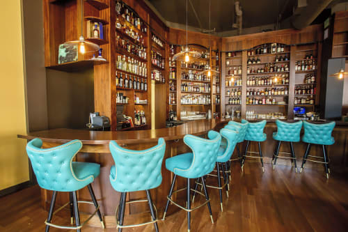 Tufted Bar Stool with back - Model 2516 | Chairs by Richardson Seating Corporation | New York in New York
