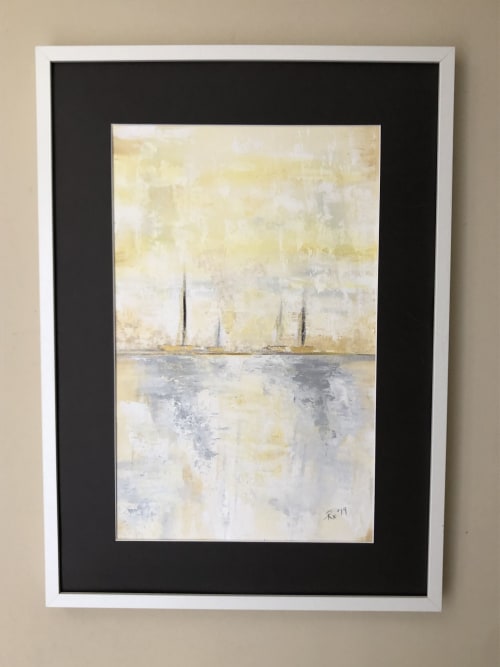 Les Bateaux | Oil And Acrylic Painting in Paintings by KARDIMAGO