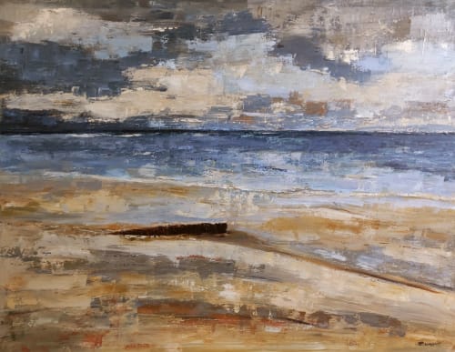 Plage | Oil And Acrylic Painting in Paintings by Sophie DUMONT