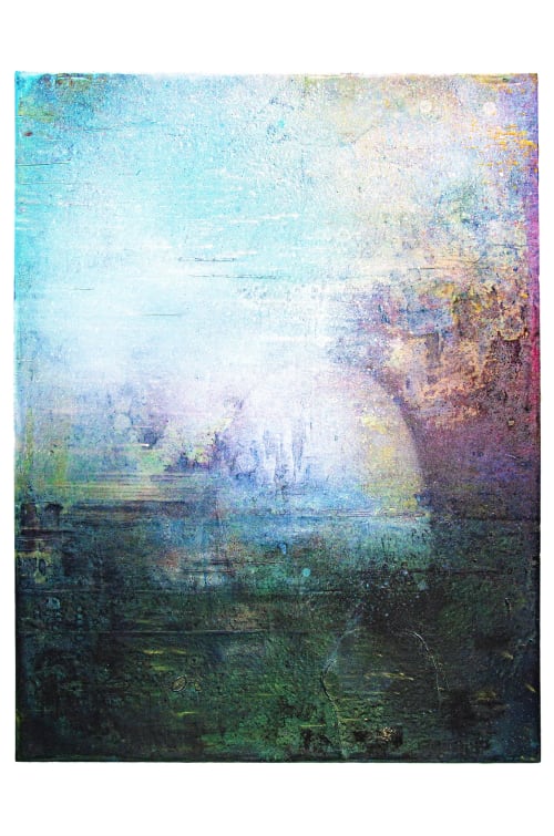 Catena 7, oil, graphite, gold on birch panel, 48”x36"x2.5" | Oil And Acrylic Painting in Paintings by Virginia Bradley Art