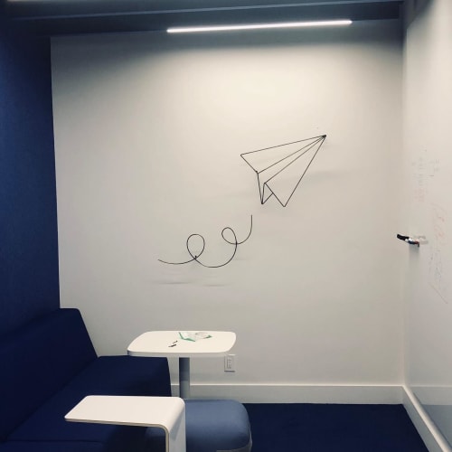 Paper Airplane | Wall Hangings by Wired Sculpture Studios