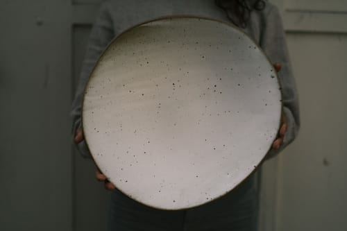 Ceramic Serving Platter in Eggshell