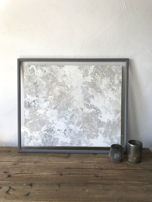 Grey Stone Abstract No.3 | Mixed Media by Vacarda Design