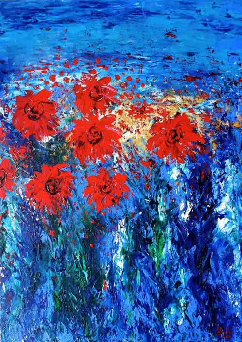 Happiness comes around | Oil And Acrylic Painting in Paintings by Elena Parau