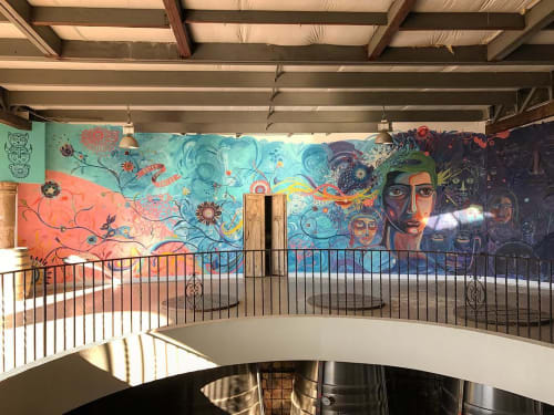 Lomita Mural | Murals by Tellaeche | Lomita in Valle de Guadalupe