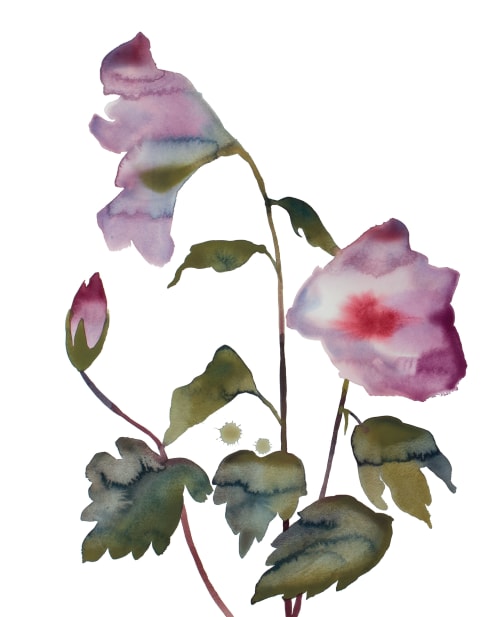 Hibiscus No. 5 : Original Watercolor Painting | Paintings by Elizabeth Becker