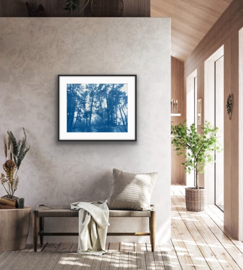 Sheltering Trees: 24x18" unframed hand-printed cyanotype | Photography by Christine So