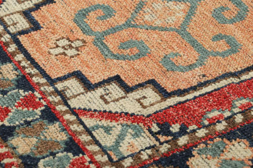 Rug & Kilim’s Tribal Custom Rug Sample with Red, Beige | Rugs by Rug and Kilim
