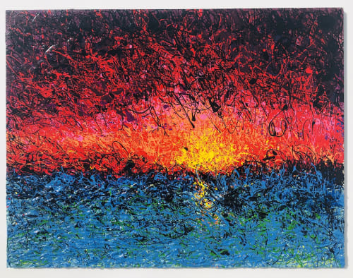 Red Sky Ocean | Paintings by Tim Kim Design