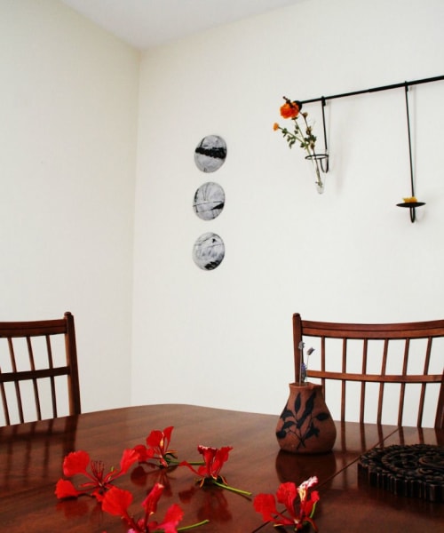 Ceramic Wall Art Set of 3 | Wall Sculpture in Wall Hangings by ShellyClayspot