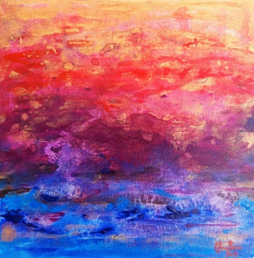 El fuego que ama el agua | Oil And Acrylic Painting in Paintings by Elena Parau
