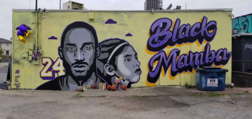 Kobe & Gigi Bryant Tribute Mural | Murals by Snuk One