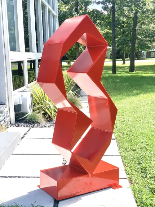 Fortuna II Modern Tall Outdoor/Indoor Abstract Sculpture | Sculptures by VK Sculptures
