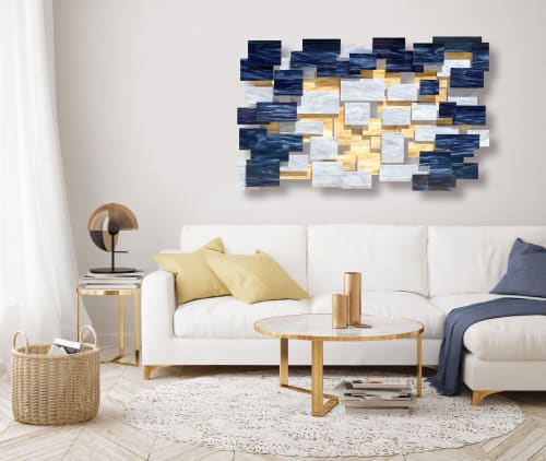 "Mystere" Glass and Metal Wall Sculpture | Wall Hangings by Karo Studios