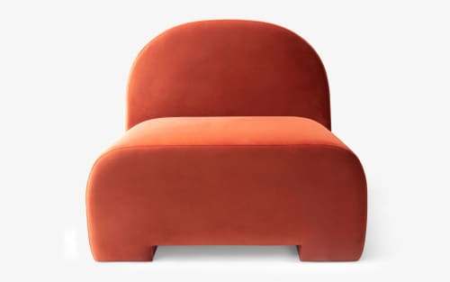 Sosa Armless Armchair Orange | Chairs by LAGU