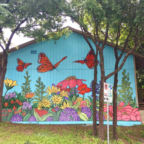 Butterfly Garden Mural | Murals by Avery Orendorf | Casa Montessori Child Development Center, Inc. in Austin