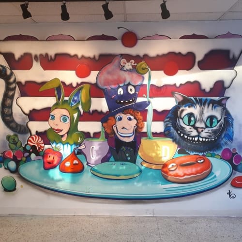 Alice in Wonderland | Murals by Kelly Wright Art | Cocoa Dot Cakes in Kamloops