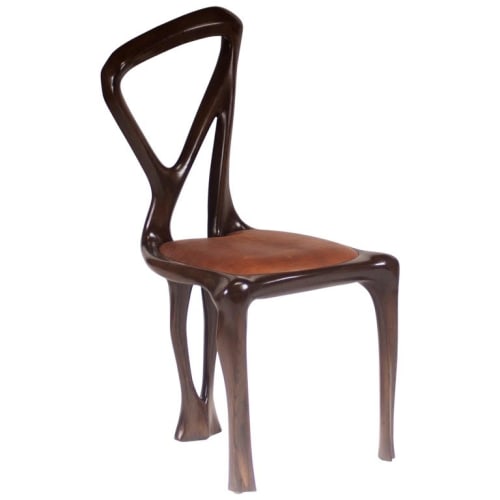 Amorph Gazelle Dining Chair, Solid Wood, Stained Graphite | Chairs by Amorph