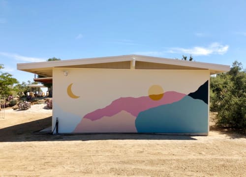 Desert Eclipse Mural at Cactus Moon Retreat | Murals by Ana DiGiallonardo