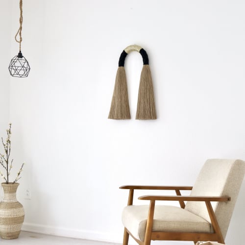 Jute Arcus with Gold | Macrame Wall Hanging by YASHI DESIGNS