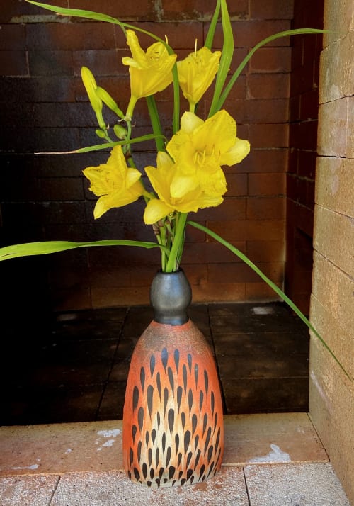 Avery Teardrop Bottle | Vases & Vessels by Bad Wolf Pottery | Bad Wolf Pottery in Taylorville