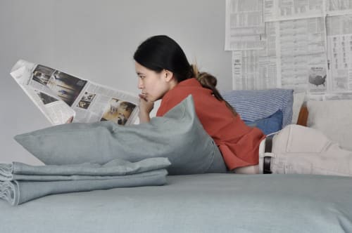 Runyon Bedding Jade | Linens & Bedding by Modernplum by Allison Warren | 330 W Diversey Pkwy in Chicago