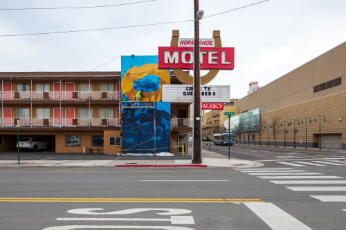 "Walk Before Ya Run" | Murals by Erik Burke / OU Public Works | Horse Shoe Motel in Reno