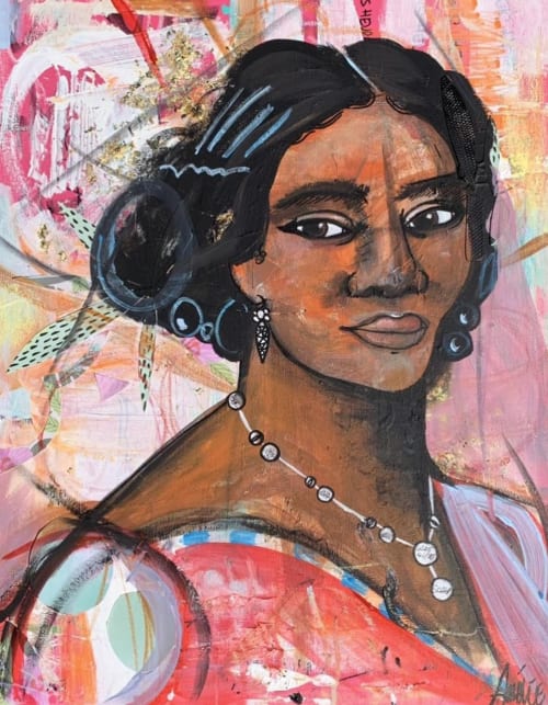 Madame | Oil And Acrylic Painting in Paintings by By Amelie Art