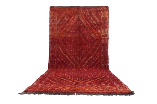 Red Vintage Moroccan Rug 6.3 x 13 ft - Berber Wool Rug Boho | Area Rug in Rugs by BerberHand