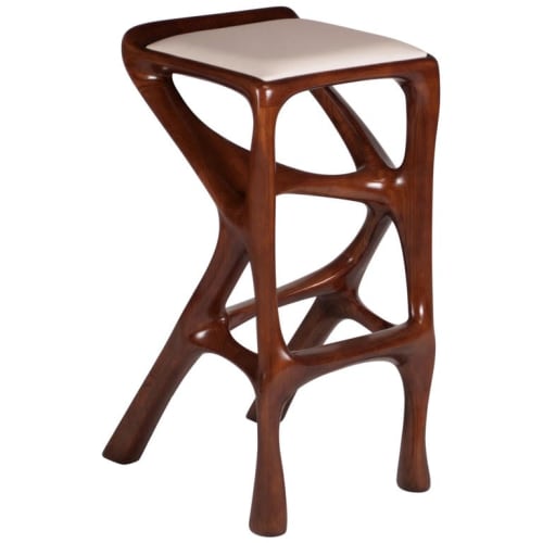 Amorph Chimera Bar stool, Stained Walnut | Chairs by Amorph