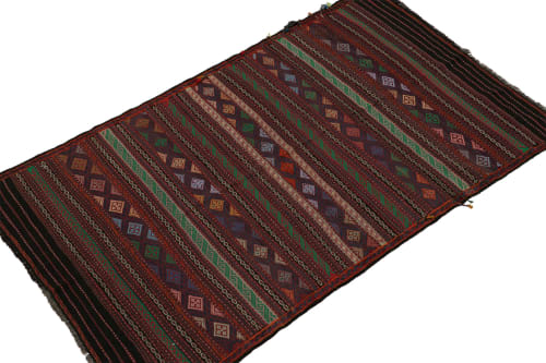 Vintage Baluch Tribal Kilim with Colorful Stripes & Motifs | Rugs by Rug and Kilim