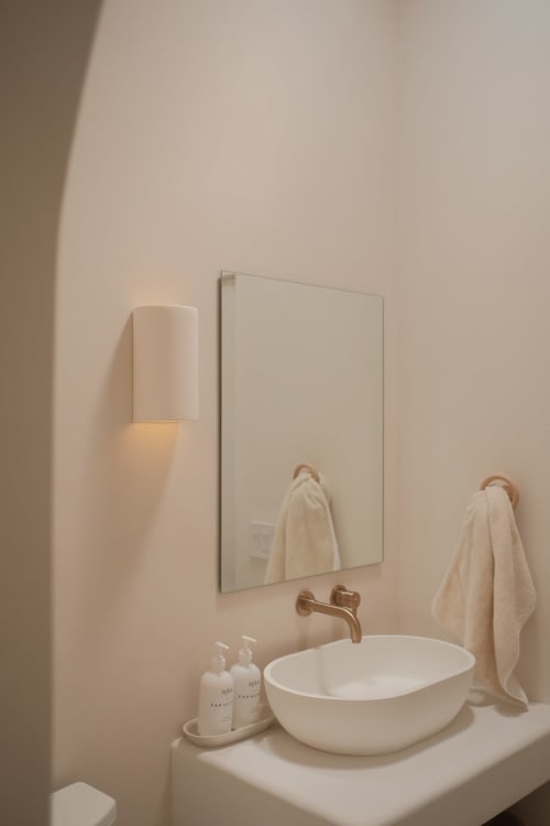 Tenos Sconce | Ceramic Cylinder Wall Light | Sconces by A19 Artisan Lighting